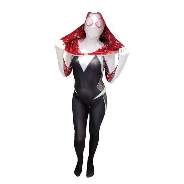 Into the Spider-Verse Gwen Stacy Kids Costume Jumpsuit Cosplay Spider-Man
